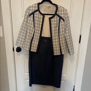 Chic Plaid Jacket and Dress Set